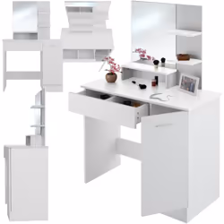 Vous cherchez une coiffeuse moderne pour votre chambre ou votre dressing ? Vous avez trouvé ! Avec son design épuré, cette co ...