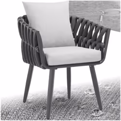 Découvrez un confort ultime et un style élégant avec la chaise de jardin Lugano de tectake, idéale pour votre jardin, balcon  ...