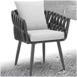 Chaise avec cadre en aluminium design façon corde