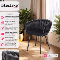 TecTake 405331 chaise restaurant