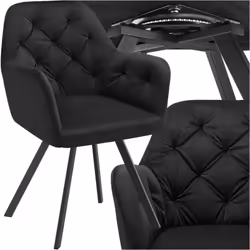 La chaise pivotante en velours avec accoudoirs Lucia de tectake n'est pas seulement une simple chaise de salle à manger, mais ...