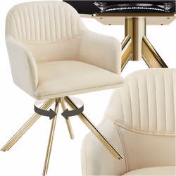 Découvrez l'élégant fauteuil pivotant en velours Lona de tectake, qui allie parfaitement design, confort et fonctionnalité. I ...