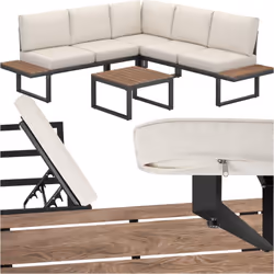 Design élégant pour une pure détente Le set de jardin lounge Eliar de tectake est un véritable atout pour les journées d'été  ...