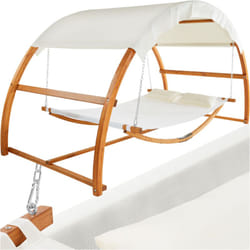 Hamac avec cadre en bois pour 2 personnes Capacité de charge de 250 kg, 328 x 160 x 171,5 cm