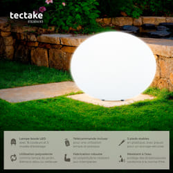 Lampe Boule Luminous Eye Avec Ampoule Led Et Télécommande - M (ø 35 X 21,5 Cm)