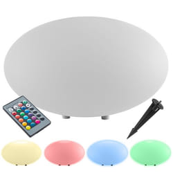 Eclairage - TECTAKE - Lampe boule avec ampoule LED LUMINOUS EYE et télécommande 12W - Blanc - Taille L 35 x 275 cm