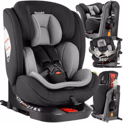 Design réfléchi Le siège auto pivotant Linus de tectake est un véritable héros du quotidien – avec sa fonction de rotation pr ...