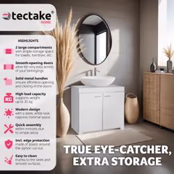 TecTake 405365 armoire de rangement de salle de bain