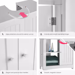 TecTake 405366 miroir de salle de bain et armoire de rangement pour évier - Vue supplémentaire 4