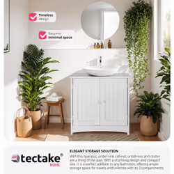 TecTake 405366 miroir de salle de bain et armoire de rangement pour évier - Vue supplémentaire 5