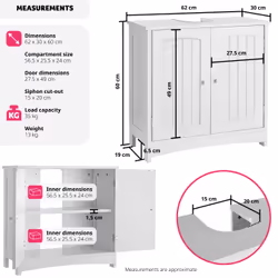 TecTake 405366 miroir de salle de bain et armoire de rangement pour évier - Vue supplémentaire 6
