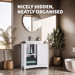 TecTake 405366 miroir de salle de bain et armoire de rangement pour évier - Vue supplémentaire 7