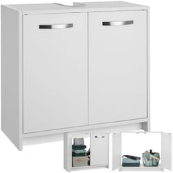 TecTake 405367 miroir de salle de bain et armoire de rangement pour évier