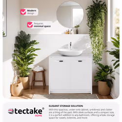TecTake 405367 miroir de salle de bain et armoire de rangement pour évier - Vue supplémentaire 5