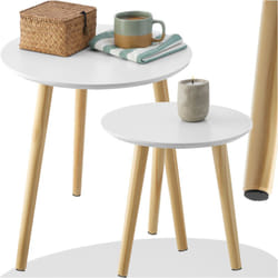 Tectake - Lot de 2 tables d'appoint style scandinave capacité de charge de 30 kg par table