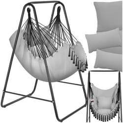 Fauteuil suspendu 3 coussins extra épais  gris