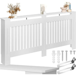 Tectake - Cache-radiateur vila design à lattes avec étagère -