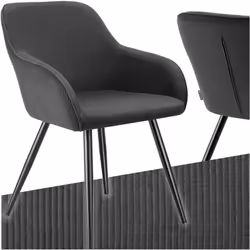 Apportez une touche spéciale à votre maison avec la chaise Marilyn avec revêtement en velours côtelé de tectake. Cette élégan ...