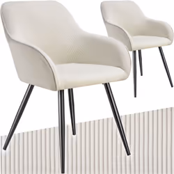 Apportez une touche spéciale à votre maison avec le lot de 2 chaises Marilyn avec revêtement en velours côtelé de tectake. Ce ...