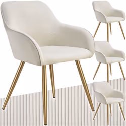Apportez une touche particulière à votre maison avec le lot de 4 chaises Marilyn en velours côtelé de tectake. Ces élégantes  ...
