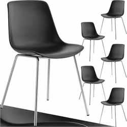 Chaises de salle à manger en plastique au design ergonomique Les chaises en plastique modernes Mave de tectake s'adaptent vis ...