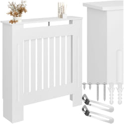 Tectake - Cache-radiateur vila design à lattes avec étagère -