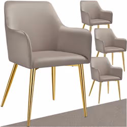 Confort maximal Apportez chez vous 4 sièges particulièrement confortables et élégants avec les fauteuils Avane de tectake. Le ...