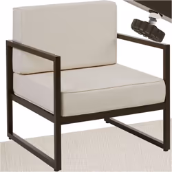 Détente absolue Le fauteuil de jardin Comosa de tectake allie un design élégant à un confort incomparable. Ses coussins d’ass ...