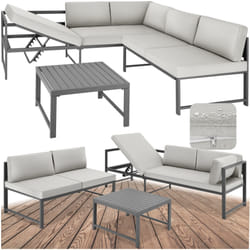 TecTake 405525 ensemble de meubles de jardin Gris