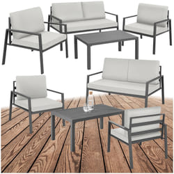 TecTake 405526 ensemble de meubles de jardin Gris