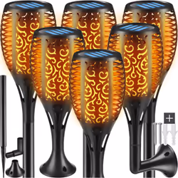 Votre oasis de bien-être Transformez votre extérieur en un havre de paix avec l’ensemble de 6 lampes solaires Flare de tectak ...