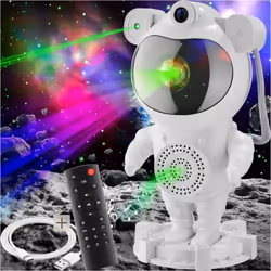 Pour de doux rêves Plongez dans une nouvelle dimension des mondes lumineux avec le projecteur LED de ciel étoilé Astronaute d ...