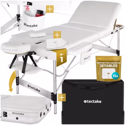 Table 3 zones de massage largeur 78 cm et rembourrage 5 cm blanc - TU