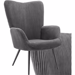Le fauteuil Hygge avec revêtement en velours côtelé de tectake est idéal pour se détendre et se déconnecter, ce qui en fait l ...