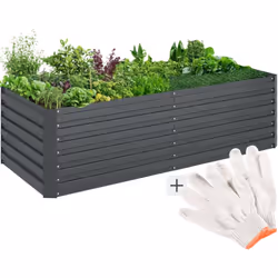 Jardinage facile Découvrez le carré potager Blomma de tectake – le choix idéal pour transformer votre jardin en une oasis ver ...