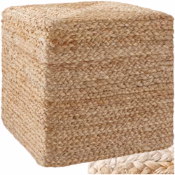Une atmosphère chaleureuse Apportez une atmosphère conviviale et naturelle dans votre maison avec le pouf Banno Cube fait mai ...