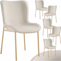 Découvrez la parfaite harmonie entre style et fonctionnalité avec le lot de 6 chaises rembourrées Tessa de tectake d'aspect v ...