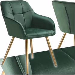Un véritable atout visuel La chaise Marilynde tectake allie un design unique à un confort optimal. Le revêtement envelours of ...