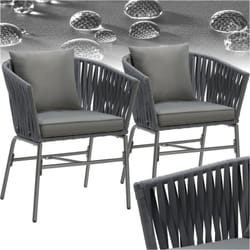 Ensemble de chaises au design corde tressée housses en polyester amovibles