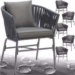 Pour des heures de détente Découvrez le confortable ensemble de chaises Valeiras de tectake et offrez à votre extérieur une t ...