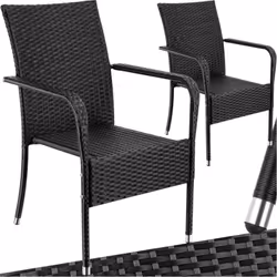 Une combinaison idéale L'ensemble de chaises en résine tressée Girona de tectake combine harmonieusement un design intemporel ...