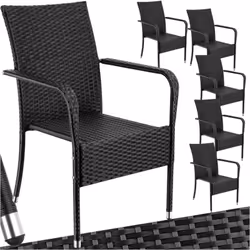 Une combinaison idéale L'ensemble de chaises en résine tressée Girona de tectake combine harmonieusement un design intemporel ...