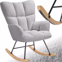 Pour une pause relaxante Plongez dans une relaxation absolue avec le fauteuil à bascule Torve de tectake. Son design scandina ...