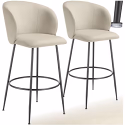 Élégant accroche-regard Avec son revêtement en velours raffiné, la chaise de bar Luana de tectake offre une assise douce et a ...