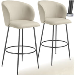 Chaise de bar avec dossier large et un repose-pieds 51 x 60 x 106 cm et capacité de charge 120 kg