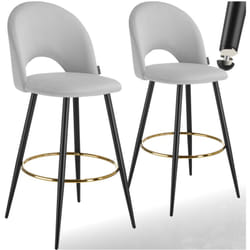 Tectake - Chaise de bar avec dossier et repose-pieds 49 x 58 x 110 cm et capacité de charge 120 kg