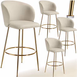 Élégant accroche-regard Avec son revêtement en velours raffiné, la chaise de bar Luana de tectake offre une assise douce et a ...