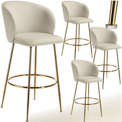Chaise de bar avec dossier large et un repose-pieds 51 x 60 x 106 cm et capacité de charge 120 kg