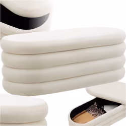 Un rangement optimisé Le banc rembourré Altu en velours doux de tectake est plus qu'une simple assise pratique. Il combine un ...