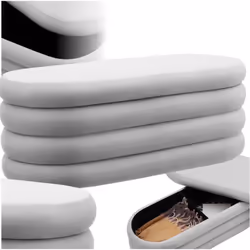 Un rangement optimisé Le banc rembourréAltu en velours doux de tectake est plus qu'une simple assise pratique. Il combine un  ...